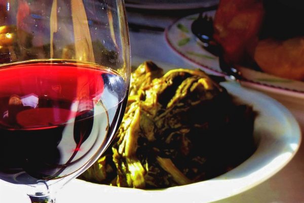 Vino tinto y grelos de Galicia Vino tinto y grelos