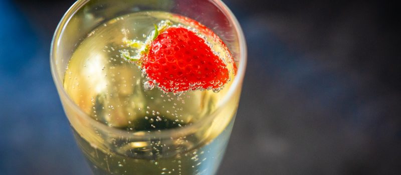 Espumoso con fresa Vino espumoso con fresa