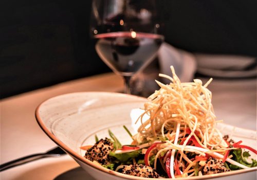 Ensalada con vino tinto Ensalada con vino tinto