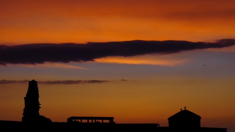Atardecer desde la ermita de la Lanzada Atardecer desde la capilla de la Lanzada