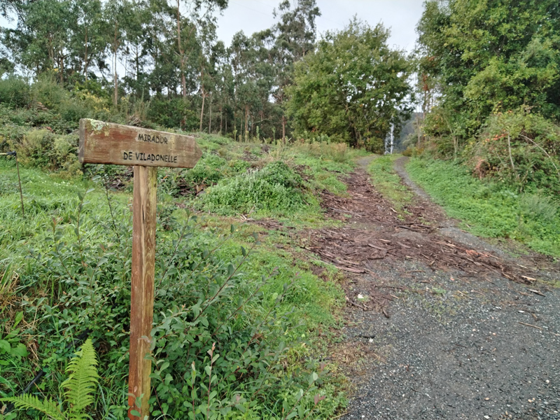Desvío al mirador de Viladonelle